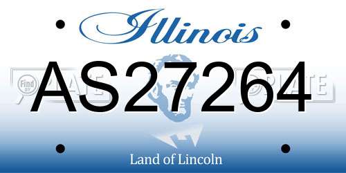 AS27264 Illinois License Plate