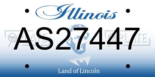 AS27447 Illinois License Plate