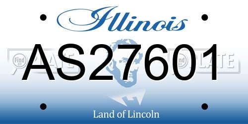 AS27601 Illinois License Plate