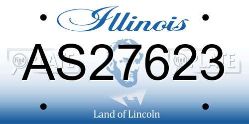 AS27623 Illinois License Plate