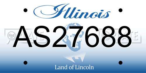 AS27688 Illinois License Plate