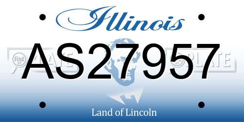 AS27957 Illinois License Plate