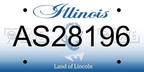 AS28196 Illinois License Plate