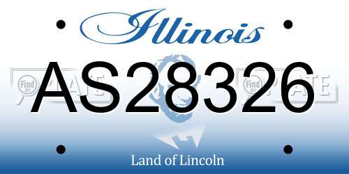 AS28326 Illinois License Plate