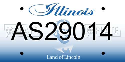 AS29014 Illinois License Plate