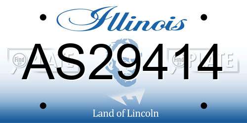 AS29414 Illinois License Plate