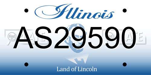 AS29590 Illinois License Plate