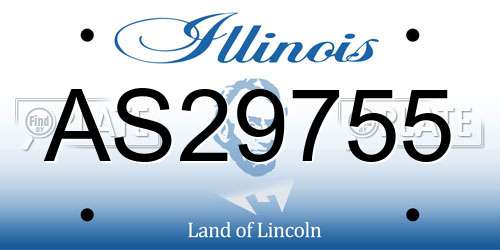 AS29755 Illinois License Plate