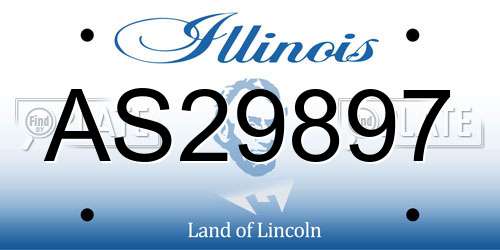 AS29897 Illinois License Plate