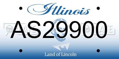 AS29900 Illinois License Plate