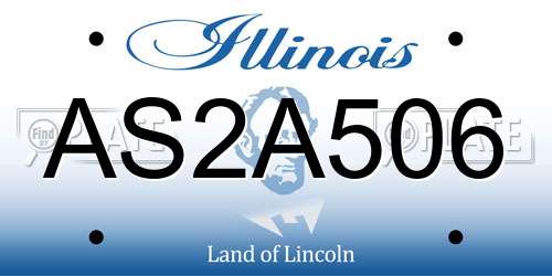 AS2A506 Illinois License Plate