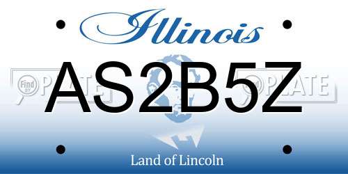 AS2B5Z Illinois License Plate