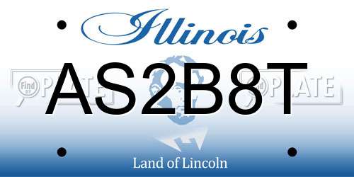 AS2B8T Illinois License Plate