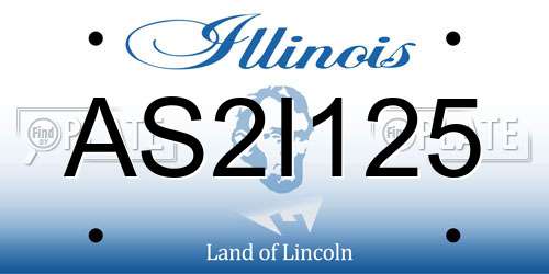 AS2I125 Illinois License Plate