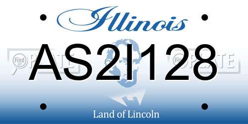 AS2I128 Illinois License Plate