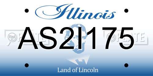 AS2I175 Illinois License Plate