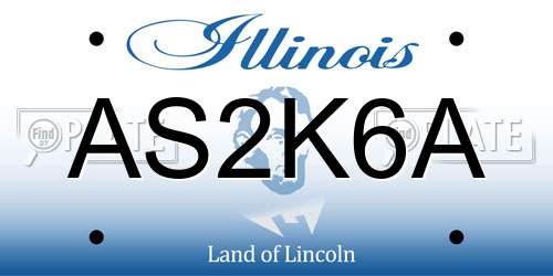 AS2K6A Illinois License Plate