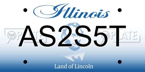 AS2S5T Illinois License Plate