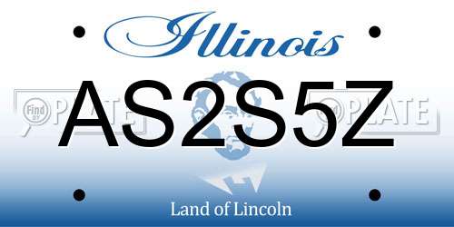 AS2S5Z Illinois License Plate