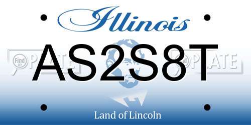 AS2S8T Illinois License Plate
