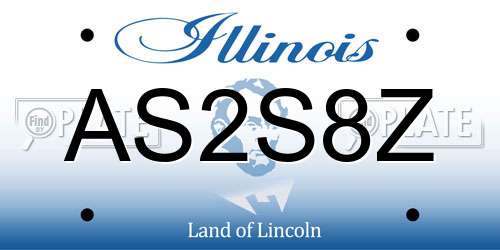 AS2S8Z Illinois License Plate