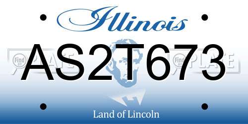 AS2T673 Illinois License Plate