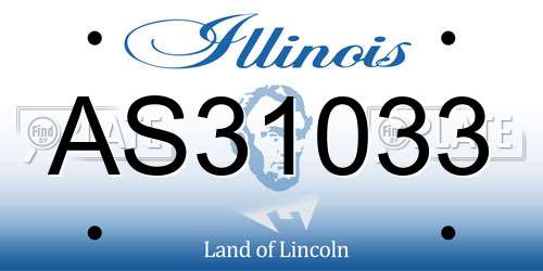 AS31033 Illinois License Plate