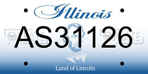 AS31126 Illinois License Plate