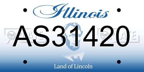 AS31420 Illinois License Plate