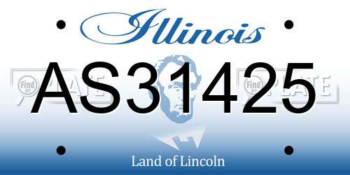 AS31425 Illinois License Plate