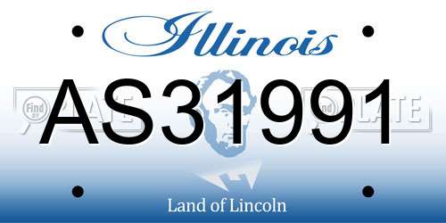 AS31991 Illinois License Plate