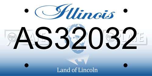 AS32032 Illinois License Plate