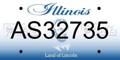 AS32735 Illinois License Plate