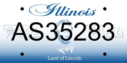 AS35283 Illinois License Plate