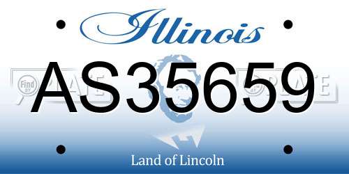 AS35659 Illinois License Plate