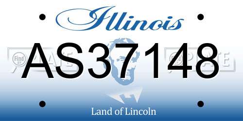 AS37148 Illinois License Plate