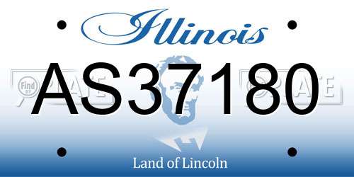 AS37180 Illinois License Plate