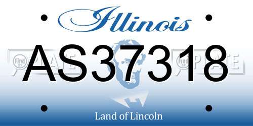 AS37318 Illinois License Plate