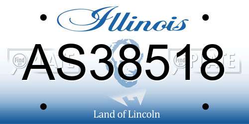 AS38518 Illinois License Plate
