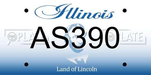 AS390 Illinois License Plate