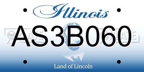 AS3B060 Illinois License Plate