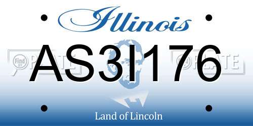 AS3I176 Illinois License Plate
