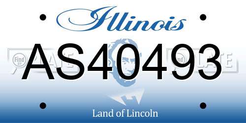 AS40493 Illinois License Plate