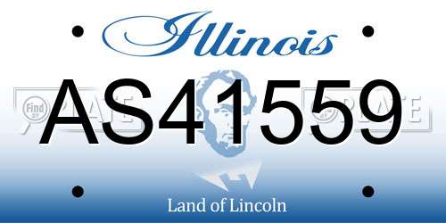 AS41559 Illinois License Plate