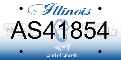 AS41854 Illinois License Plate