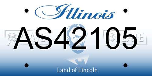 AS42105 Illinois License Plate