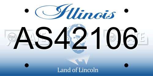 AS42106 Illinois License Plate