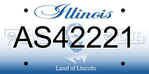 AS42221 Illinois License Plate