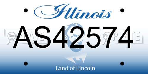 AS42574 Illinois License Plate