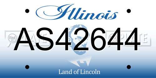 AS42644 Illinois License Plate